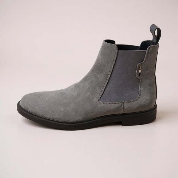 Boss Men's Calev Pull on Chelsea Boots Gray - Picture 3 of 6